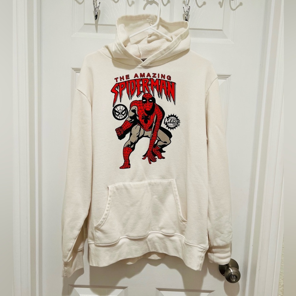 Marvel White Sweatshirt Unisex Size L